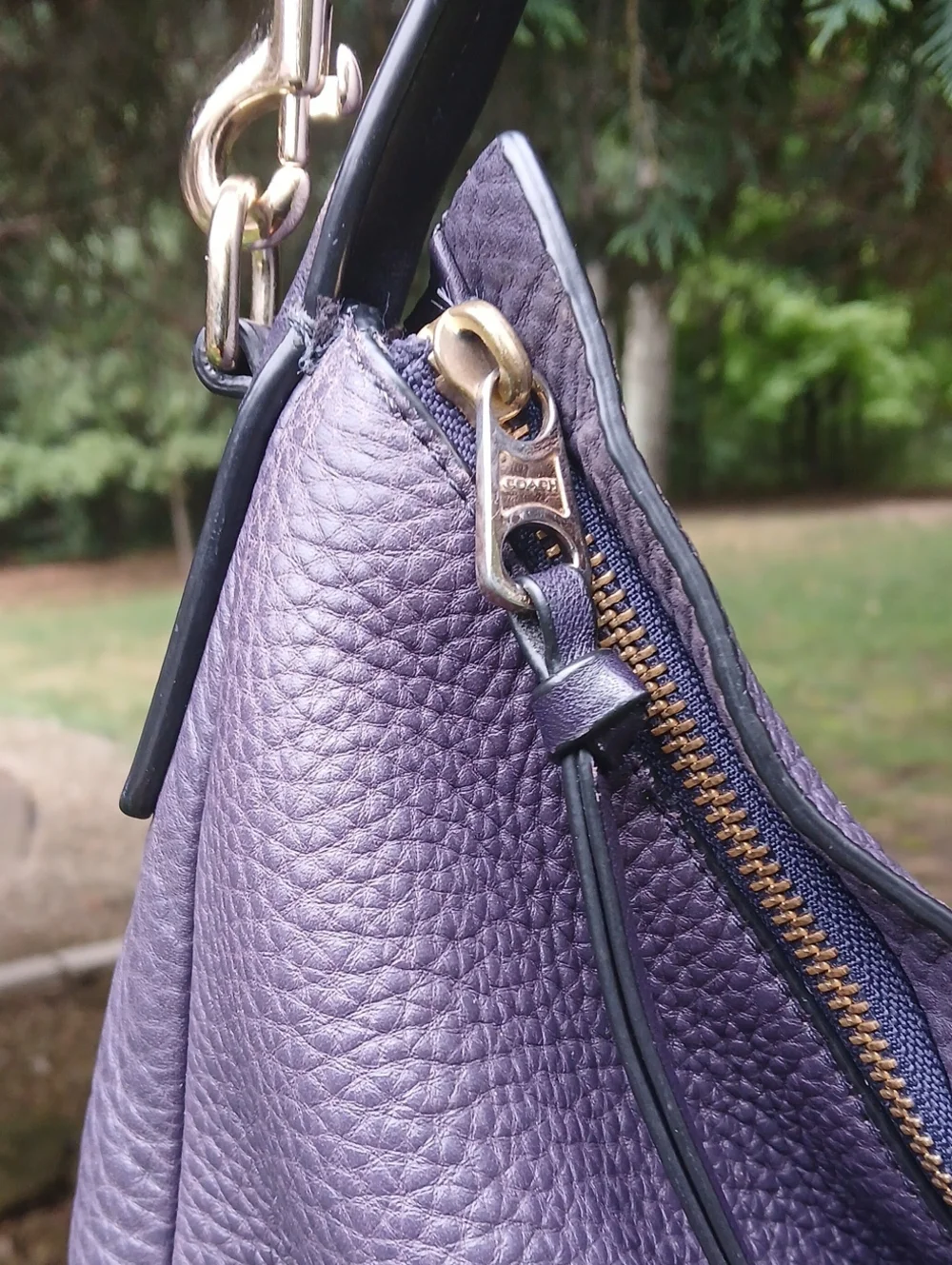 Coach pebbled leather